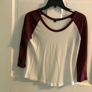 3/4 baseball tee from brandy melville